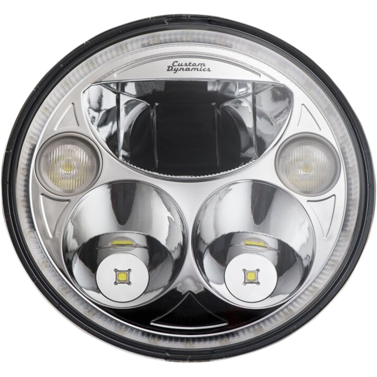Custom Dynamics #CDTB-7-I-C - 7" TruBEAM® Headlamp - Chrome - Chief