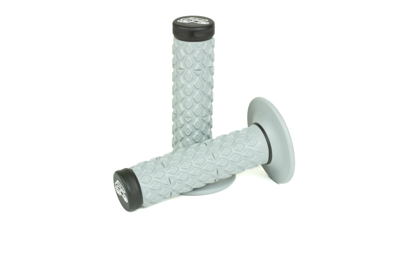 Renthal G202 Renthal Soft/Firm MX Dual Compound Grips Tapered 1/2 Waffle - Gray/Black