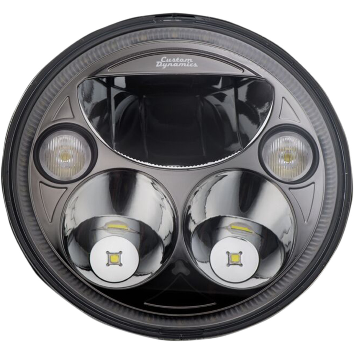 Custom Dynamics #CDTB-7-IF-B - 7" TruBEAM® Headlamp - Black - Chieftain