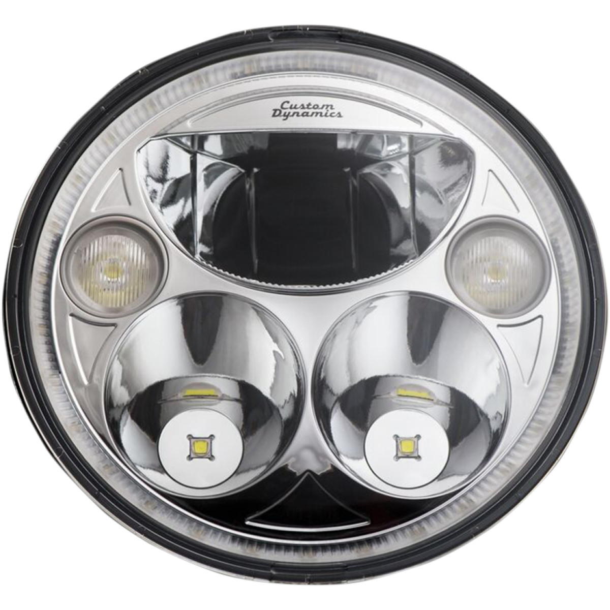 Custom Dynamics #CDTB-7-IF-C - 7" TruBEAM® Headlamp - Chrome - Chieftain