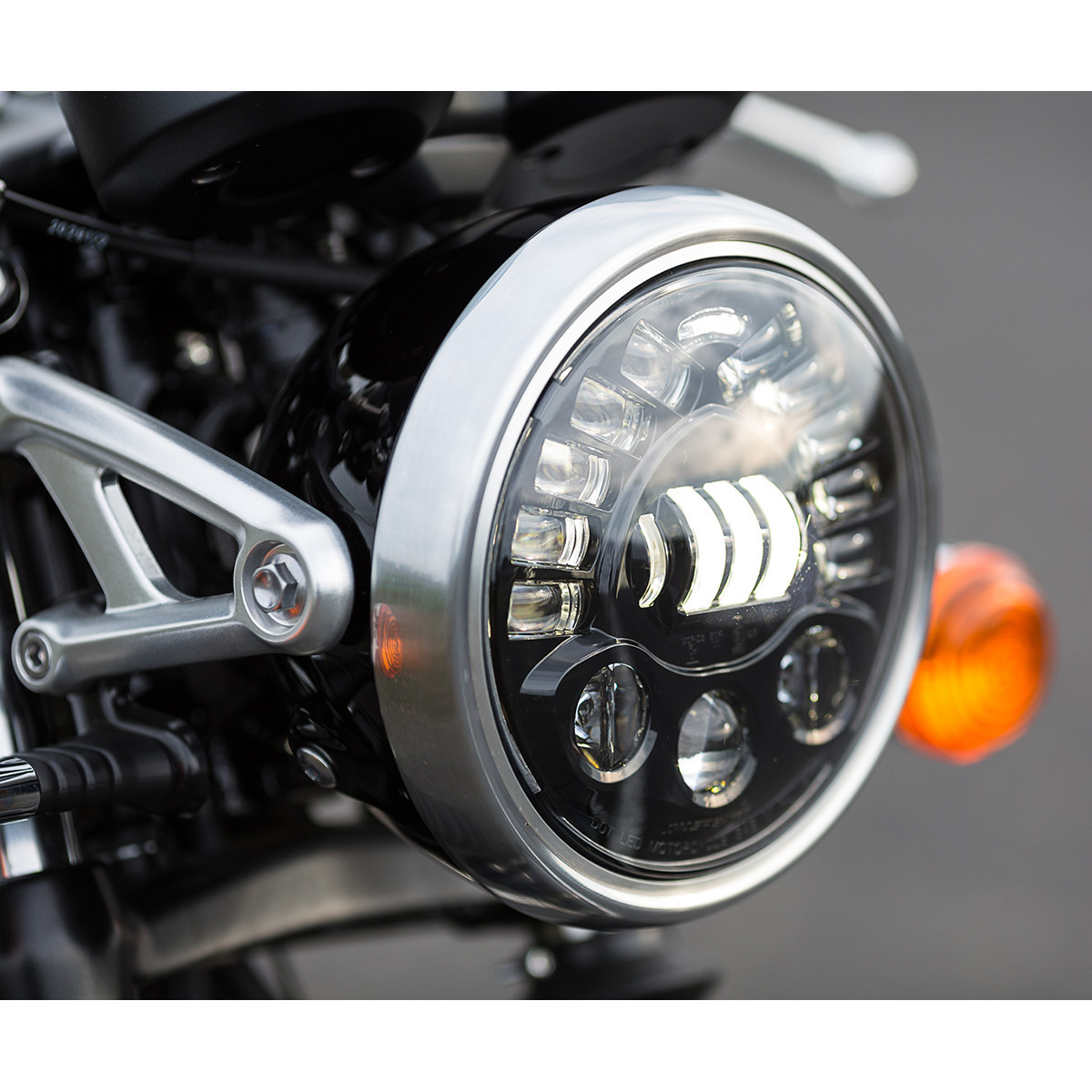 J.W. Speaker #0555011 - Adaptive 2 LED Headlight - 7" - Black