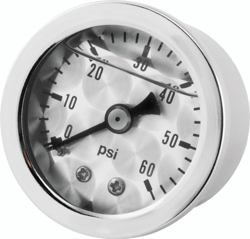 Bikers Choice 210076 Bikers Choice Metallic Face Oil Pressure Gauge 0-60 Psi 1/8 NPT