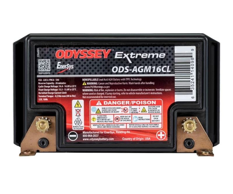 Odyssey Battery ODS-AGM16CL Odyssey Battery Powersport Extreme AGM Battery (PC625)