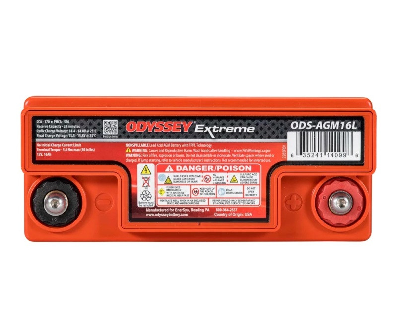 Odyssey Battery ODS-AGM16L Odyssey Battery Powersport Extreme AGM Battery (PC680)