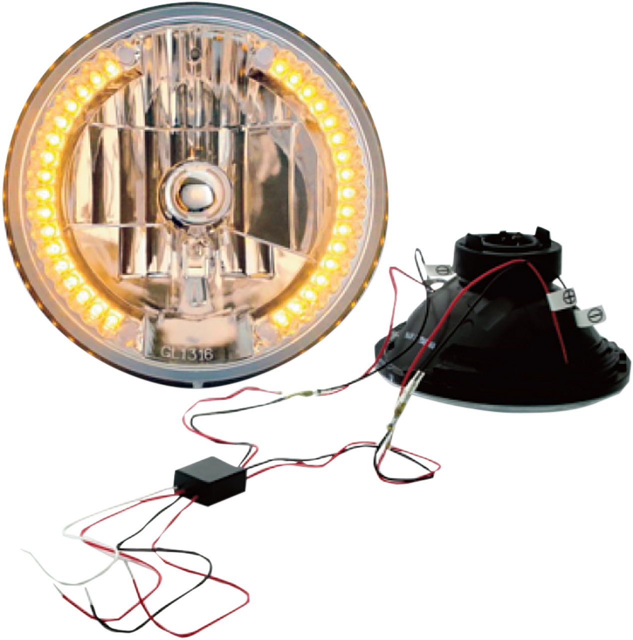 7" Halogen Headlight with LED Turn Signals