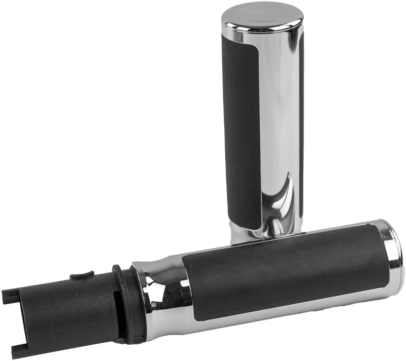 Bikers Choice 485810 Bikers Choice Billet Cushioned Grips Throttle-By-Wire Chrome
