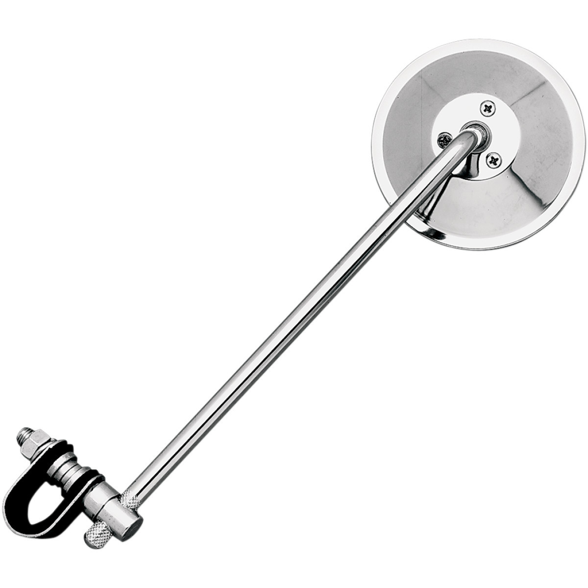 Emgo #20-06810 - Mirror - Side View - Round - 10" Stem - Chrome - Each - Universal