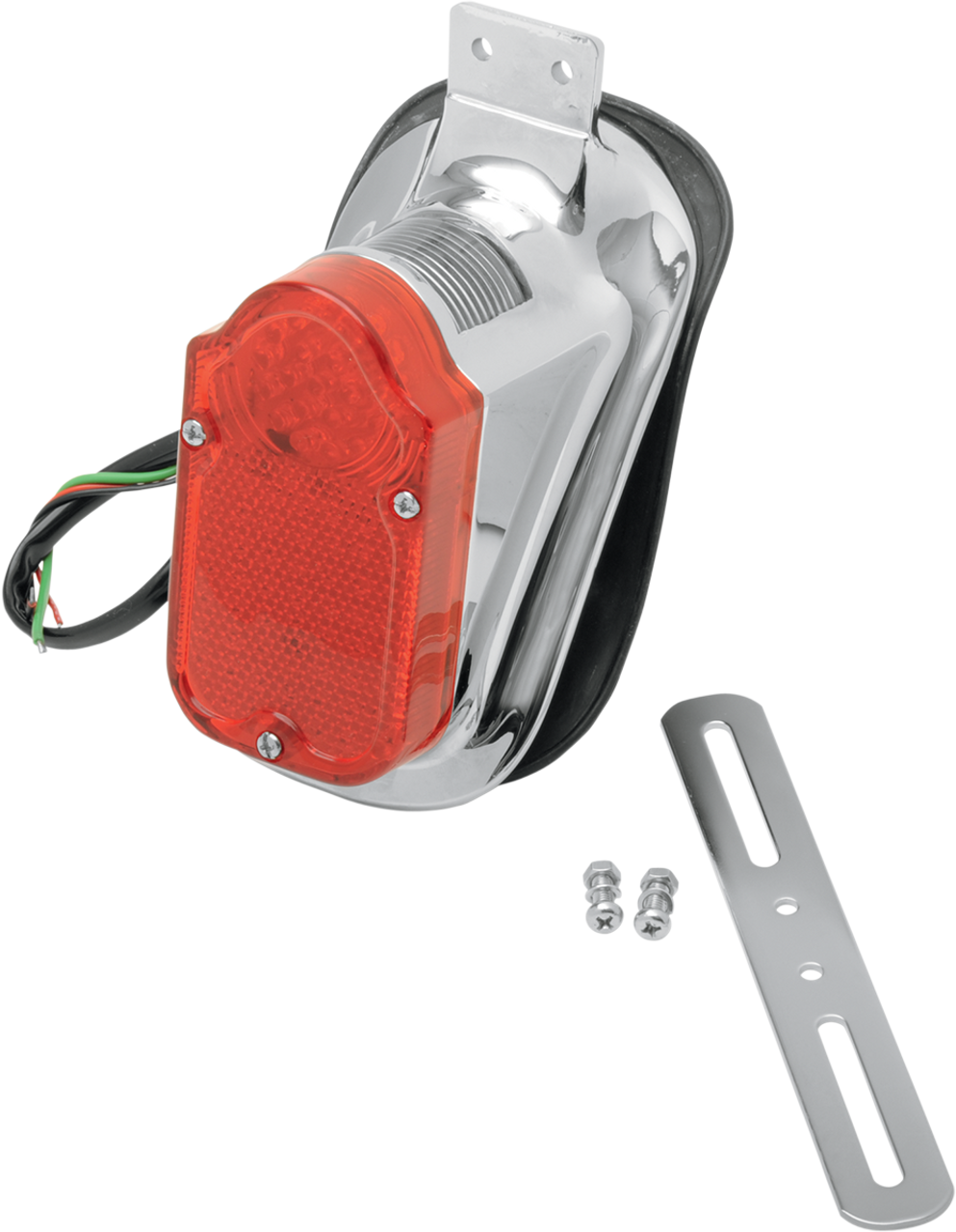 Tombstone Taillight/License Plate Mount - Top Tag - Red Lens