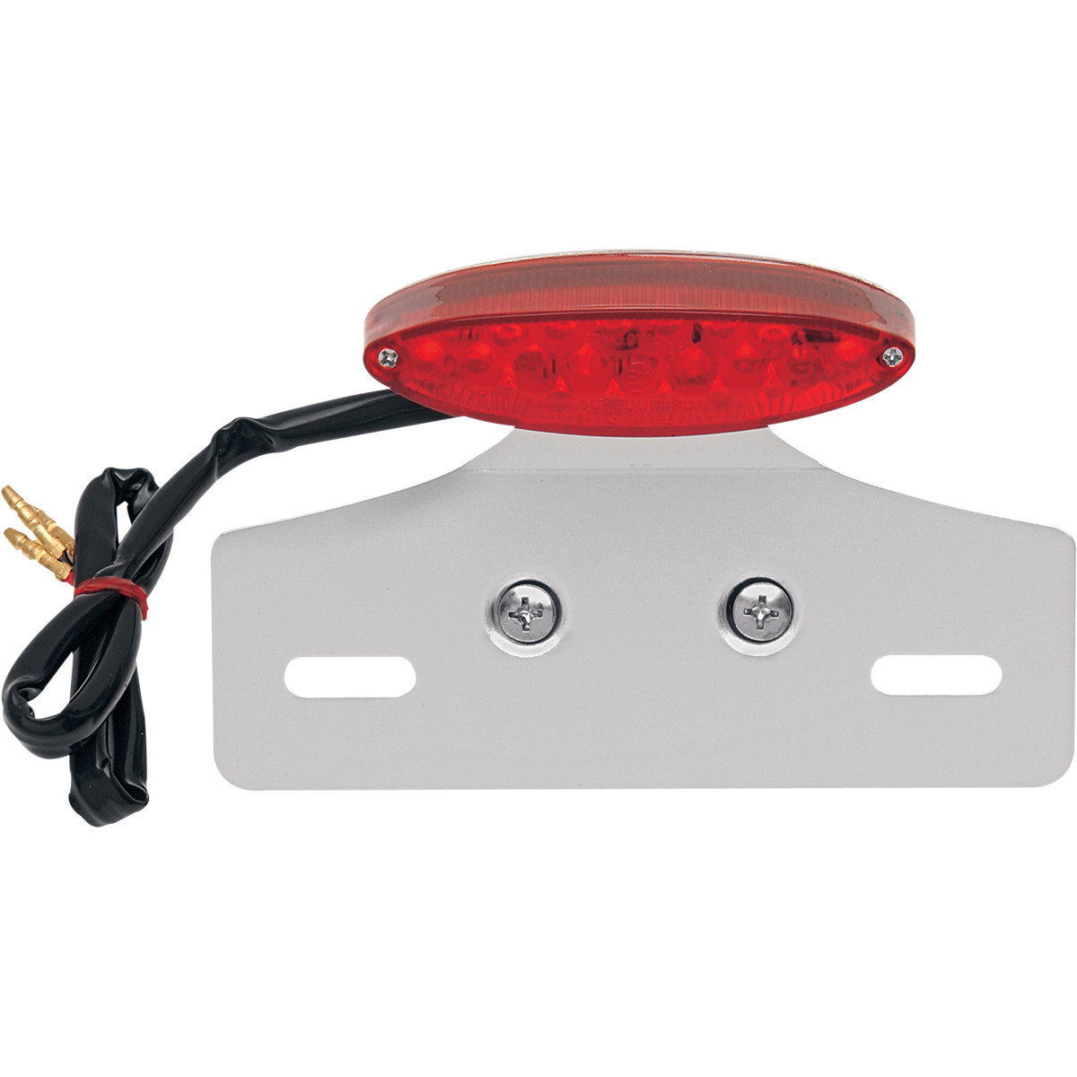 Drag Specialties - Taillight/License Plate Mount - Cat Eye -Red Lens - Clear LED