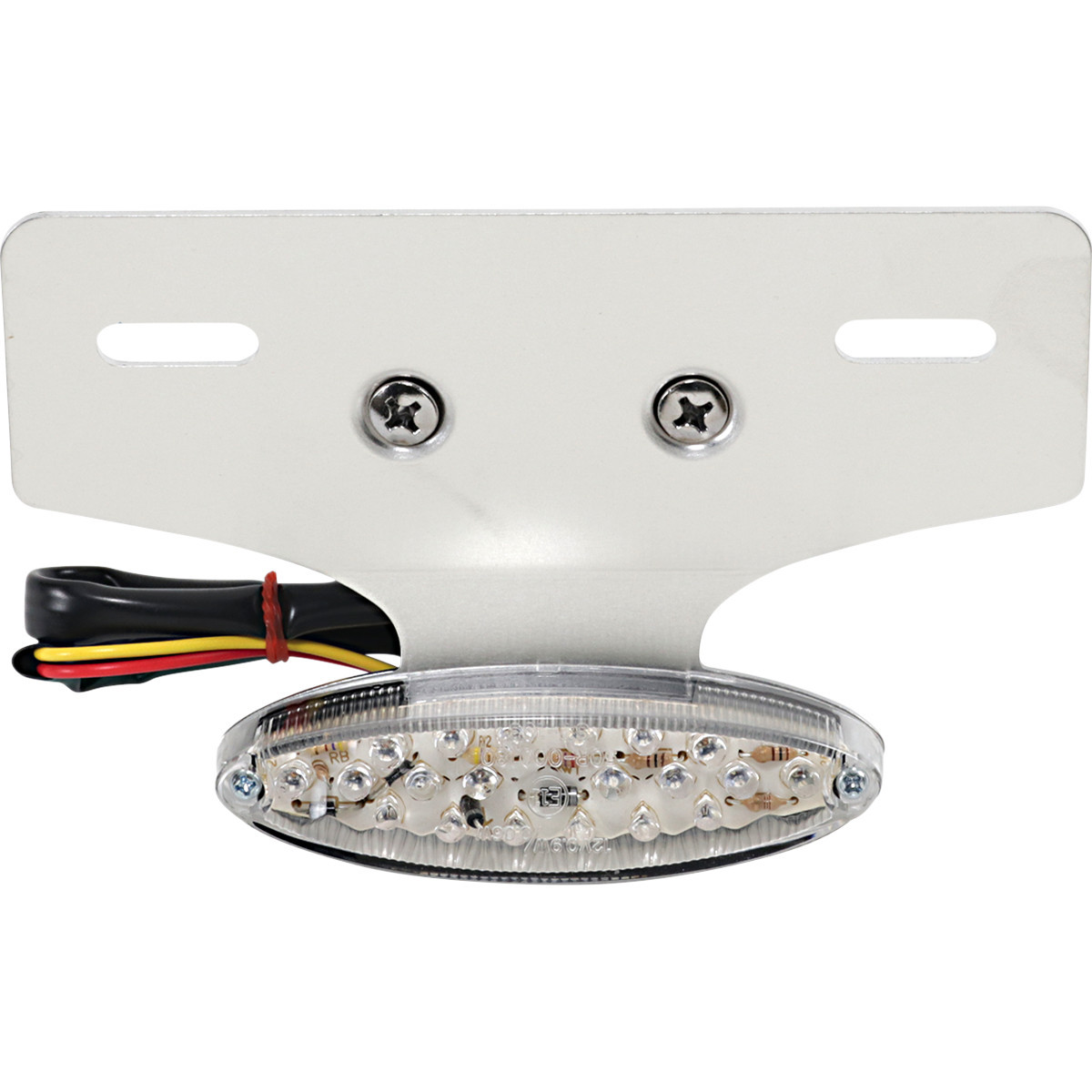 Drag Specialties - Taillight/License Plate Mount - Cat Eye -Clear Lens - Red LED