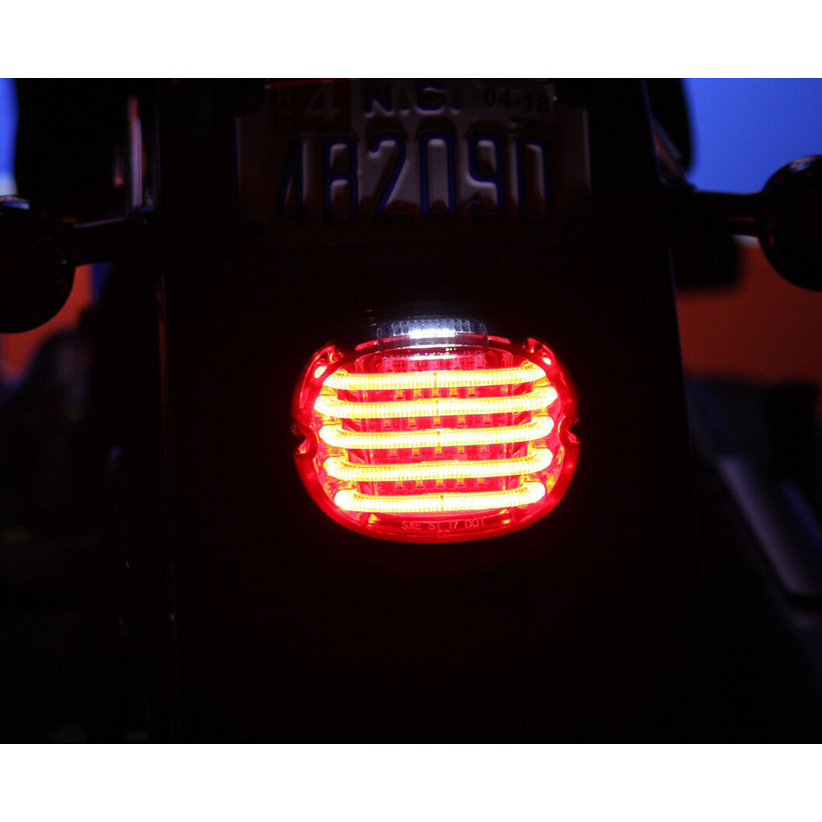 Custom Dynamics #PB-TL-LPW-R - Taillight - with Top License Plate Illumination Window - Red