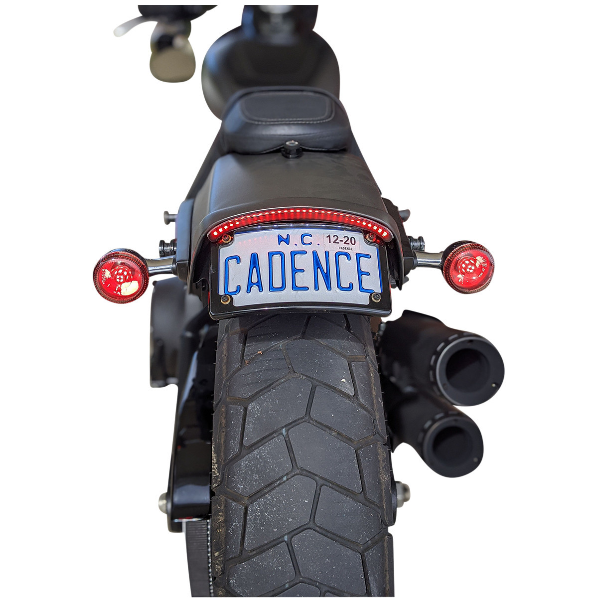 Custom Dynamics #CD-FATBOB-R - LED Taillight with Turn Signal - Red