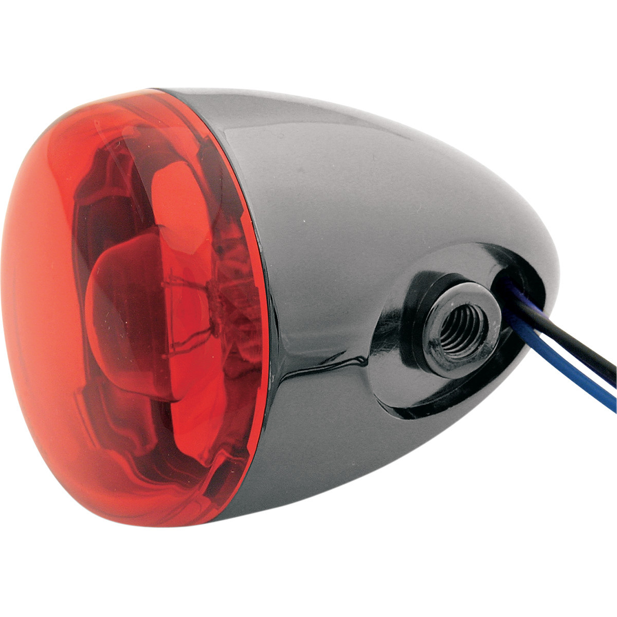 Chris Products #8887R-BN - Turn Signal - Black Nickel/Red