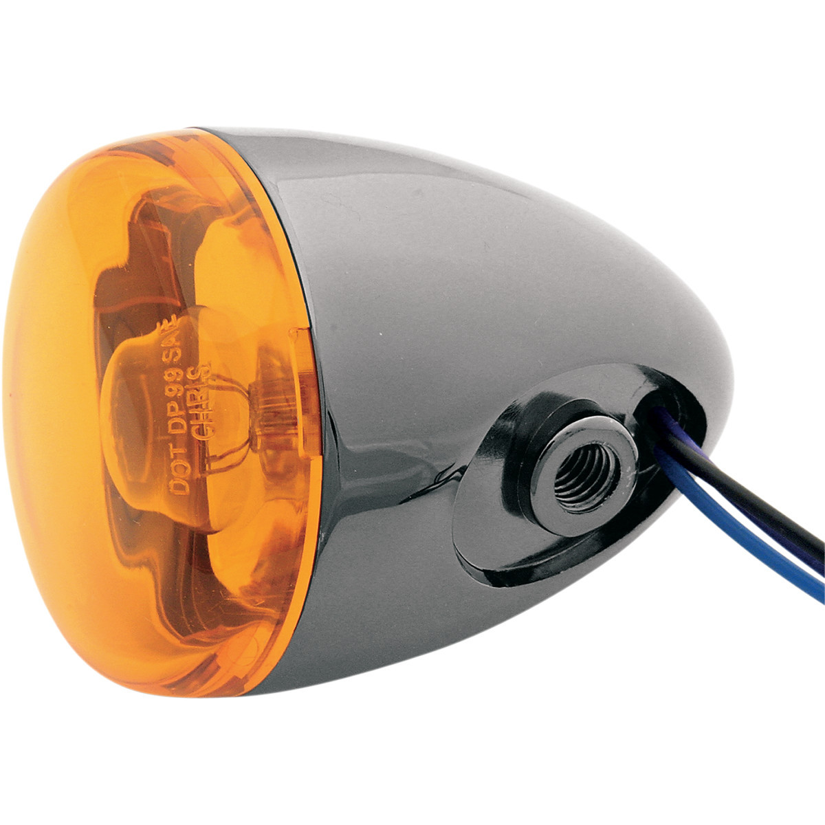 Chris Products #8887A-BN - Turn Signal - Black Nickel/Amber