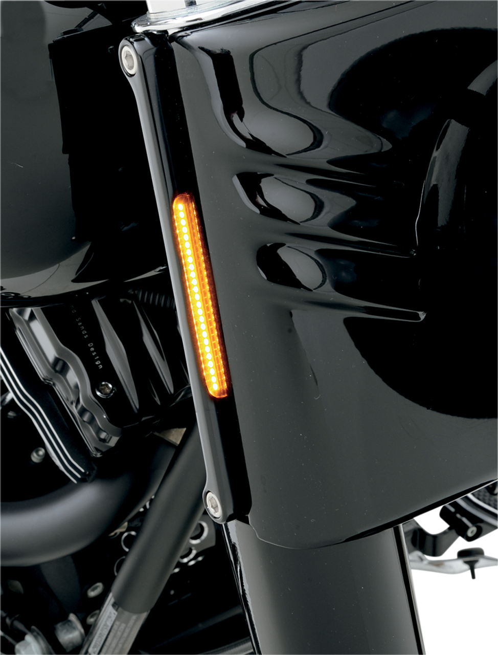 LED Front Signal Light - FLSTC - Black/Smoke