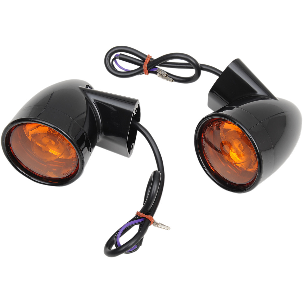 Drag Specialties - Bullet Turn Signal Lights - Rear - Gloss Black - Harley-Davidson