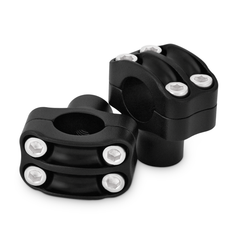 Burly Brand B12-8011TB Burly Brand Reaper Riser Clamp 1-1/2in Tall for 1in Bar, Set - Texture Black