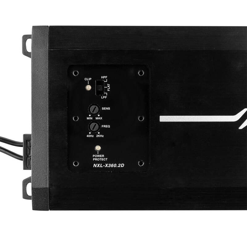 DS18 NXL-X360.2D DS18 2-Channel Class-D Amp Full-Range 2x 180 Watts RMS at4 ohmIP67 Waterproof Rating