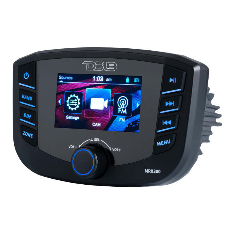 DS18 MRX300 DS18 3in Color TFT Screen 3 Zones 4 volts Output BT RDS 4 x 50 Watts Headunit