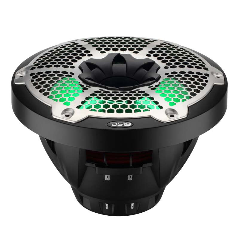 DS18 NXL-10MD/BK DS18 Hybrid Marine Speaker w/ Driver And RGB LEDs 10in 2-Way 450 Watts RMS 4 ohm Black w/ Cover