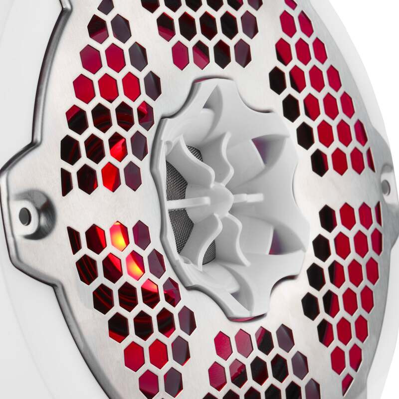 DS18 NXL-6MD/WH DS18 Hybrid Marine Speaker w/ Driver And RGB LEDs 6.5in 2-Way 250 Watts RMS 4 ohm White w/ Covers