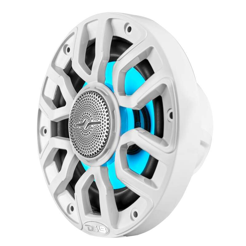 DS18 NXL-IQ8/WH DS18 Marine 8in 2-Way 175 Watts RMS 4 ohm Digital LED Lights Bullet Tweeter Covers Included White