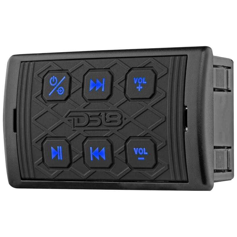 DS18 BTRC-SQ DS18 Marine And Powersports Bluetooth Audio Receiver w/ Controls And 1A Charging