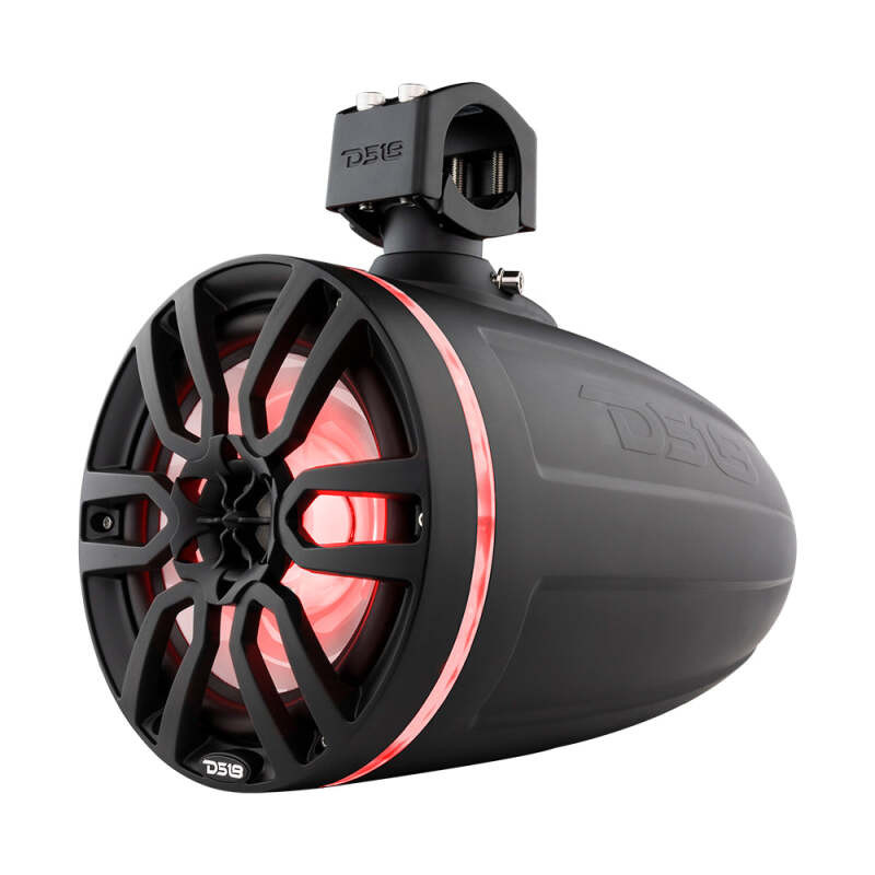 DS18 NXL-X8TP/BK DS18 Marine And Powersports Towers 8in 125 Watts RMS RGB LED Lights Red