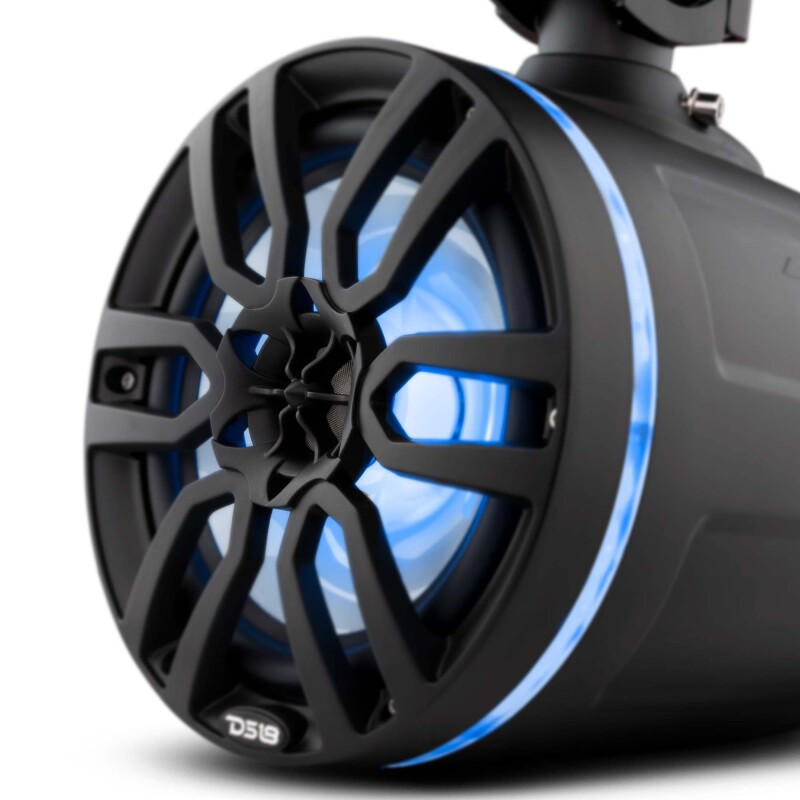 DS18 NXL-X8TP/BK DS18 Marine And Powersports Towers 8in 125 Watts RMS RGB LED Lights Red