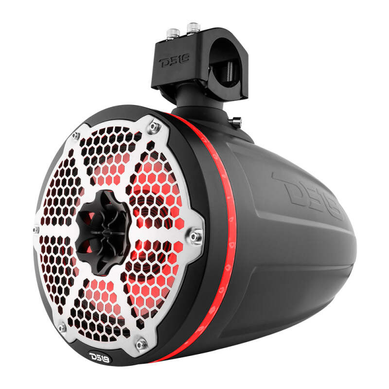 DS18 NXL-X8TPNEO/BK DS18 Marine And Powersports Towers 8in 1in Driver 180 Watts RMS RGB LED Lights Black