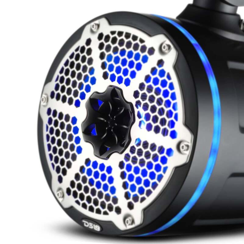 DS18 NXL-X8TPNEO/BK DS18 Marine And Powersports Towers 8in 1in Driver 180 Watts RMS RGB LED Lights Black