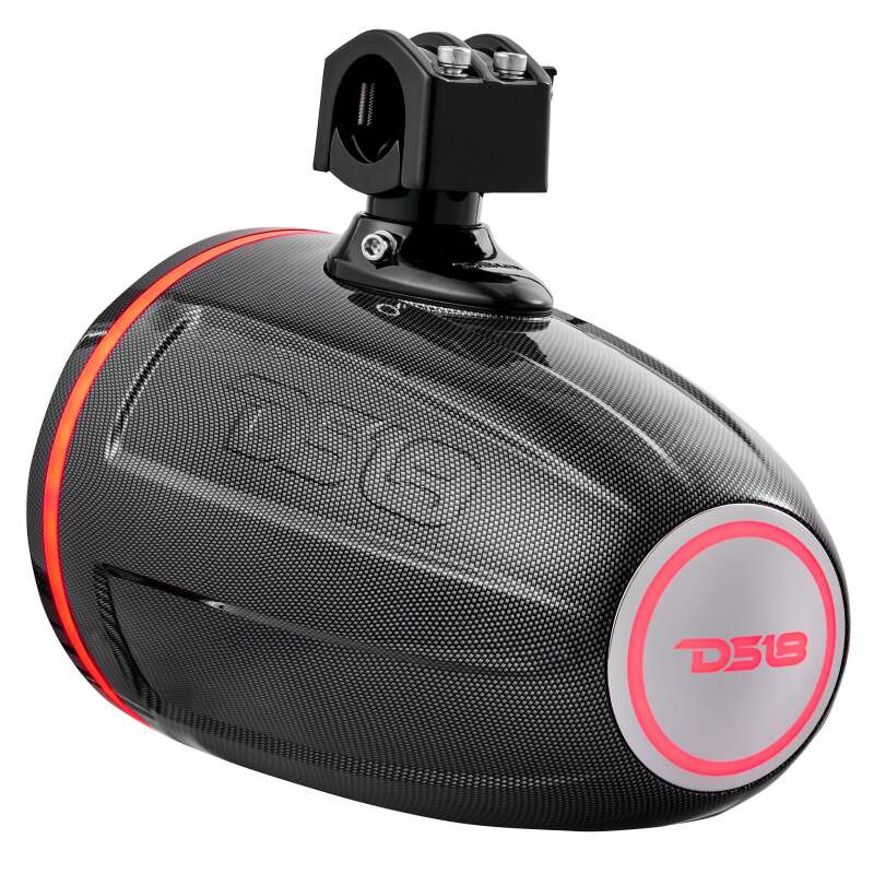 DS18 CF-X8TP.NS DS18 Marine And Powersports Towers 8in RGB LED Lights Black Carbon Fiber Speakers Not Included