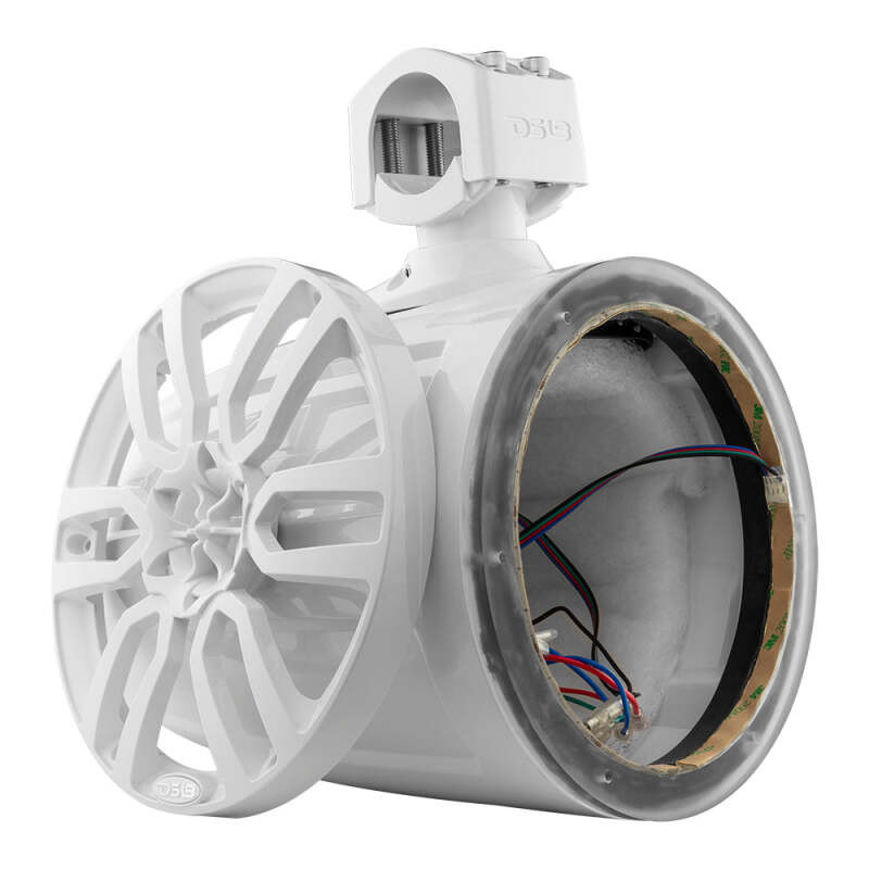 DS18 NXL-X8TP/WH.NS DS18 Marine And Psports Towers Speakers Not Included 8in RGB LED Lights White