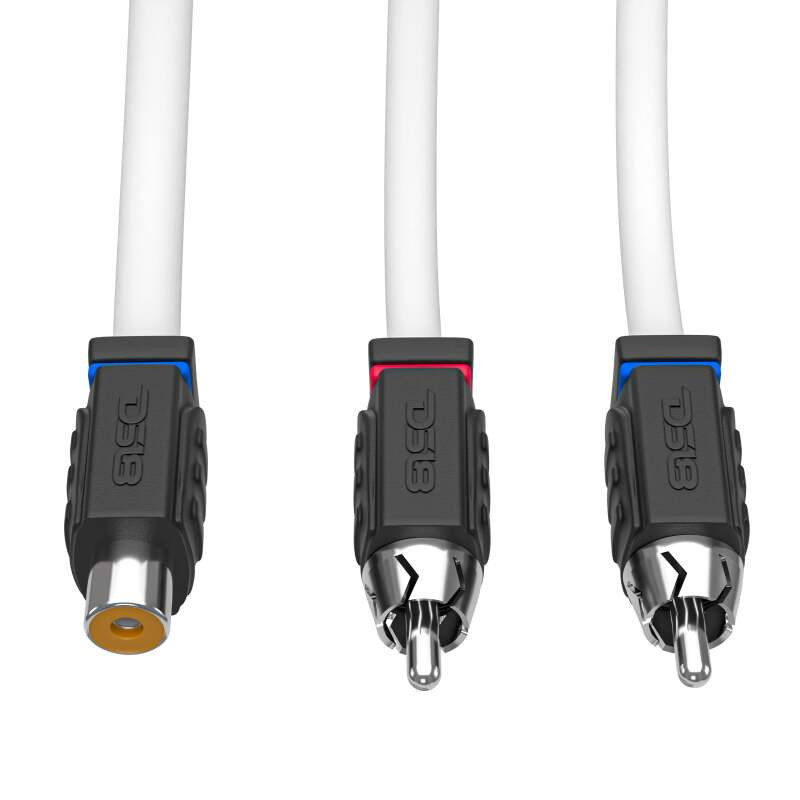 DS18 MOFCR-1F2M DS18 Marine Grade Tinned Copper OFC RCA Wires 1 Female to 2 Male Splitter