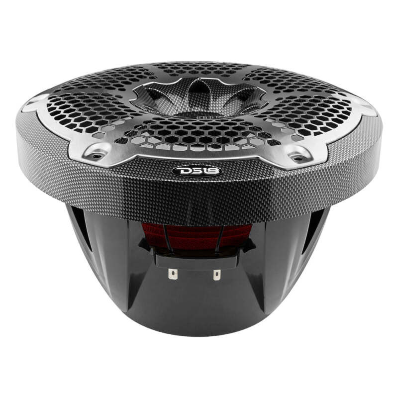 DS18 CF-10SUB DS18 NXL Marine Subwoofer With RGB LEDs 10in 300 Watts RMS 4 ohm SVC Black Carbon Fiber