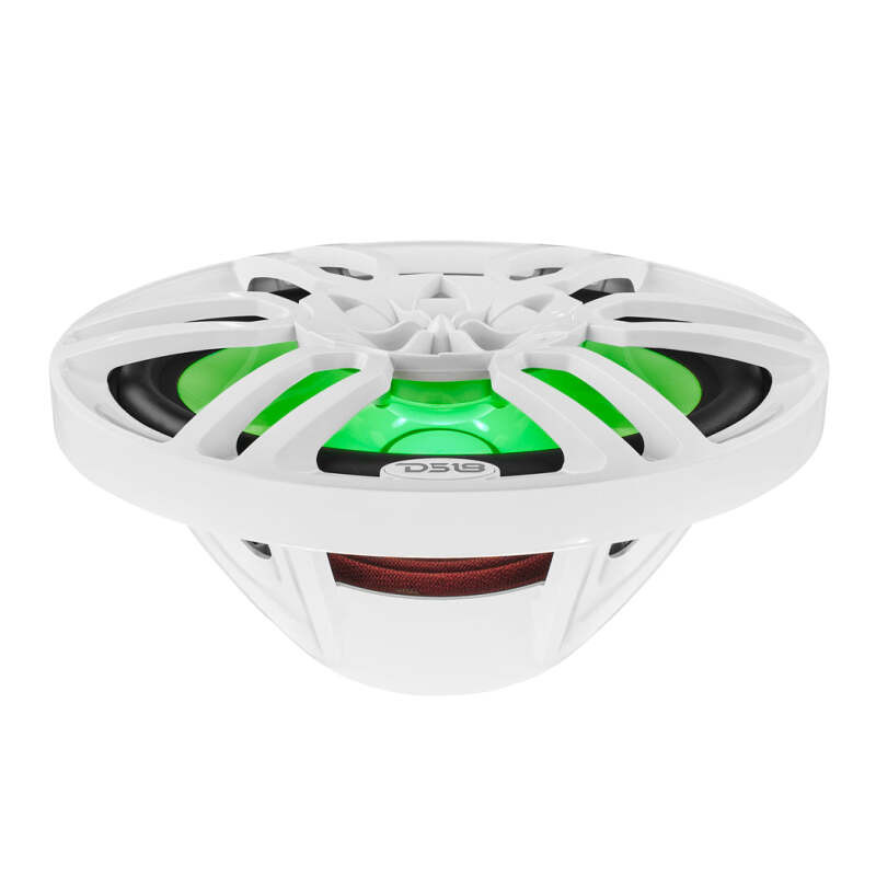 DS18 NXL-69/WH DS18 NXL Series Coaxial Marine Speaker w/ RGB Lights 6x9in 2-Way 125 Watts RMS 4 ohm White