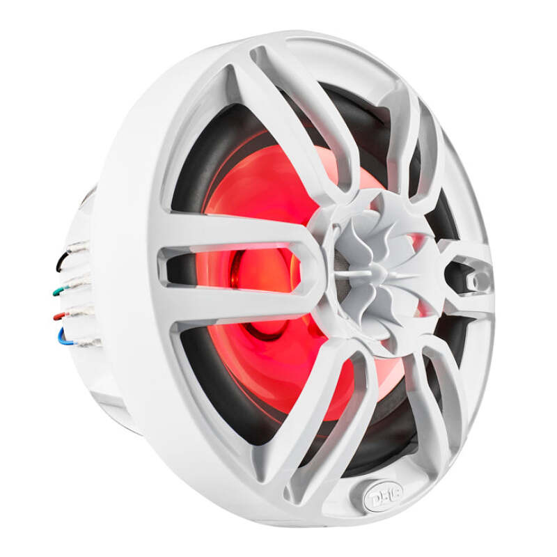 DS18 NXL-69/WH DS18 NXL Series Coaxial Marine Speaker w/ RGB Lights 6x9in 2-Way 125 Watts RMS 4 ohm White