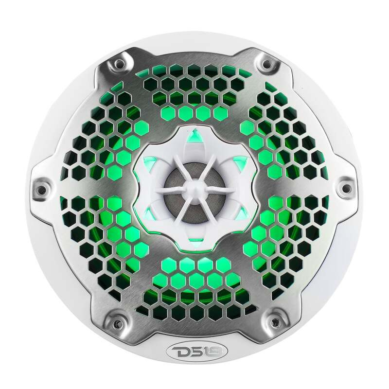 DS18 NXL-6M/WH DS18 NXL-M Series Speaker w/ RGB LED Lights 6.5in 2-Way 100 Watts RMS 4 ohm White w/ Cover