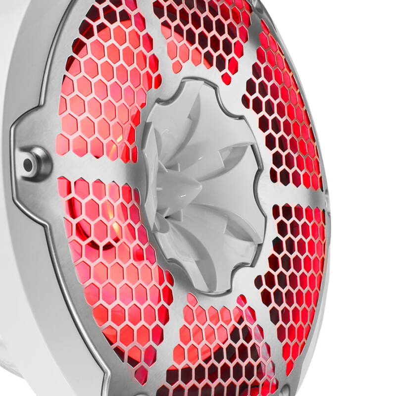 DS18 NXL-10M/WH DS18 NXL-M Series Spkr w/ RGB LED Lights 10in 2-Way 200 Watts RMS 4 ohm Wht Grill Detached w/ Cover