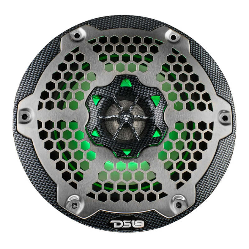 DS18 CF-65M DS18 NXL-M Series Spkr w/ RGB LED Lights 6.5in 2-Way 125 Watts RMS 4 ohm Black Crbn Fiber w/ Cover
