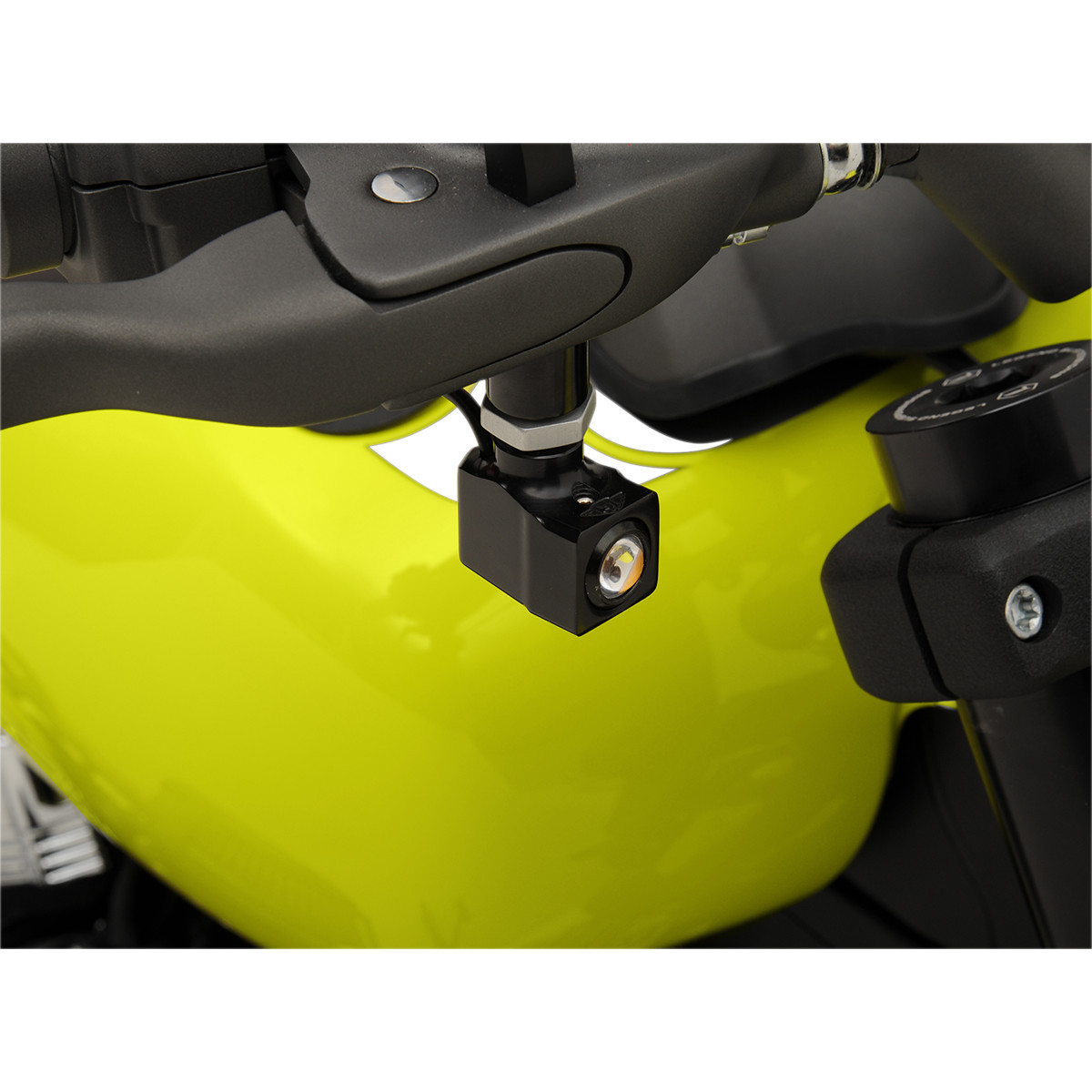 Joker Machine #05-215B - Rat Eye Mirror-Mount Turn Signals - Black/Amber