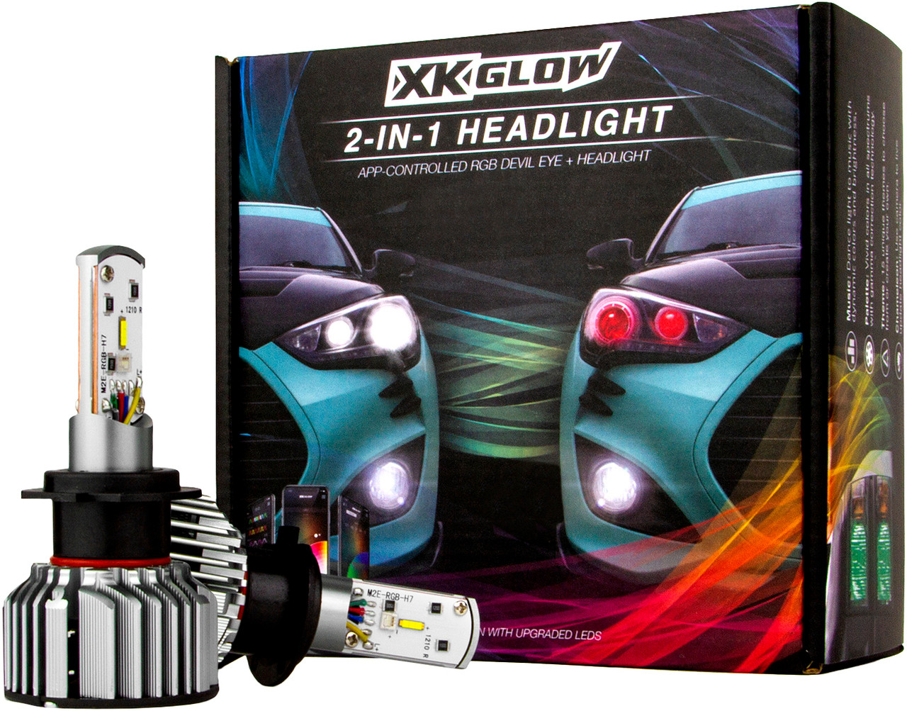 XK Glow #XK045004-H4-M - RGB H4 LED Bulb KIT