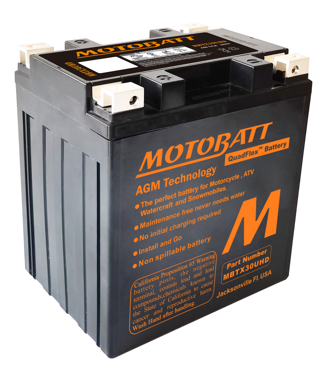Motobatt #MBTX30UHD - Battery Mbtx30u(hd) Sealed Factory Activated
