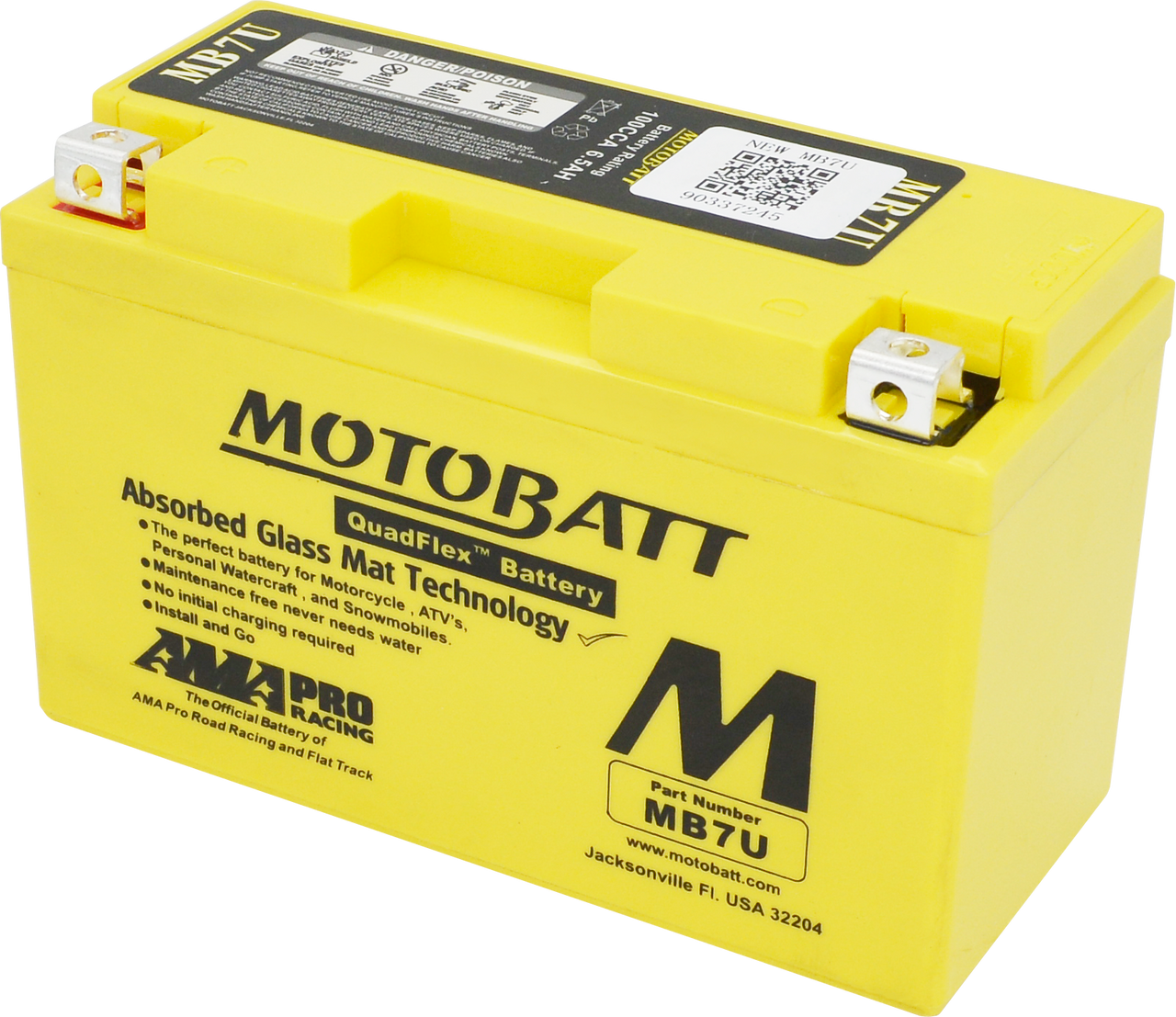 Motobatt #MB7U - Battery Mb7u Sealed Factory Activated