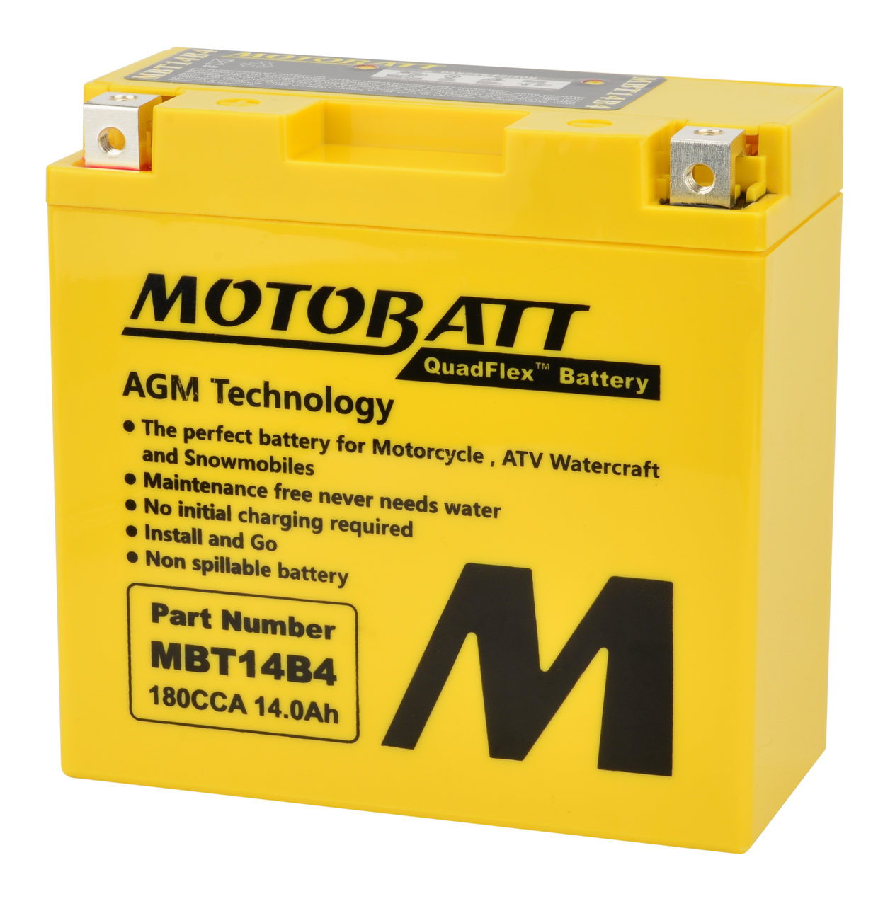 Motobatt #MBT14B4 - Battery Mbt14b4 Sealed Factory Activated