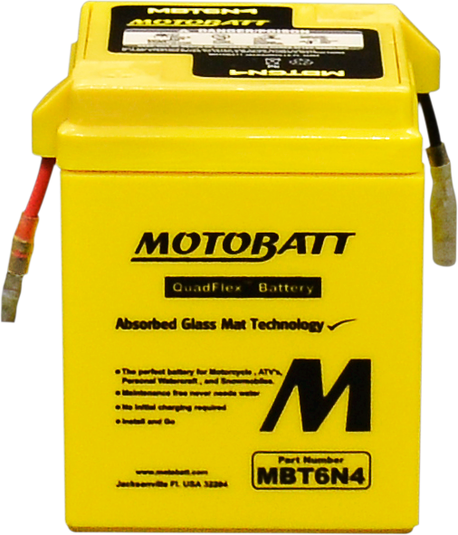 Motobatt #MBT6N4 - Battery Mbt6n4 Sealed Factory Activated