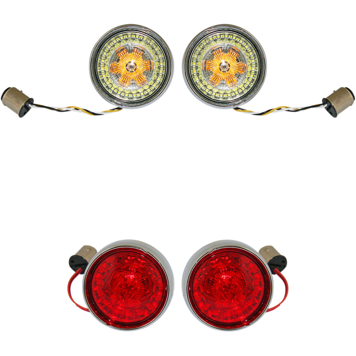 Custom Dynamics #PB-BCM-BB-C - Full Bullet Turn Signal Conversion Kit - Chrome
