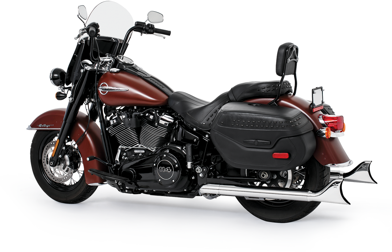 Freedom #HD00202 - Sharktail Duals Chrome 2.5"odx32" `97-06 Softail