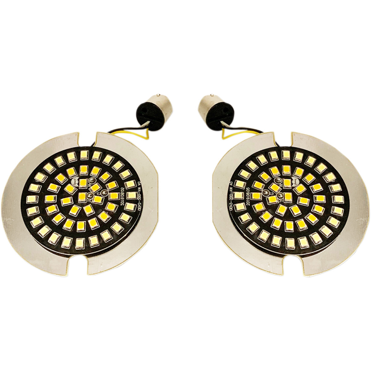 Drag Specialties - Flat-Style Dual Front Turn Signal Insert - White - Amber