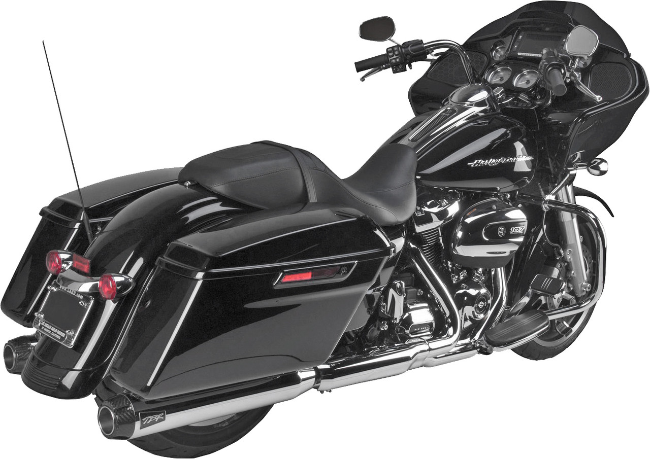 TBR #005-4550499D - Comp-s Slip-on M8 FLH/FLT Chrome W/CF Endcap